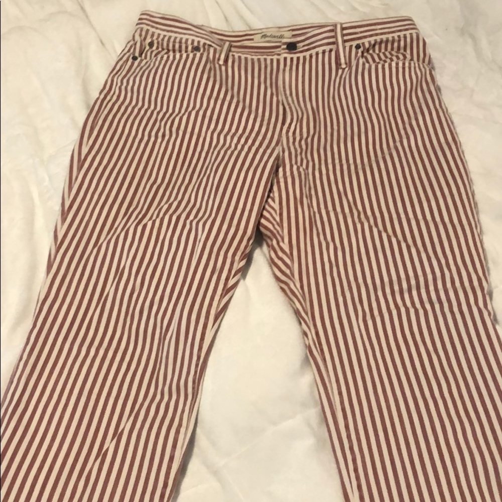 Pinstripe Madewell Boy Jeans